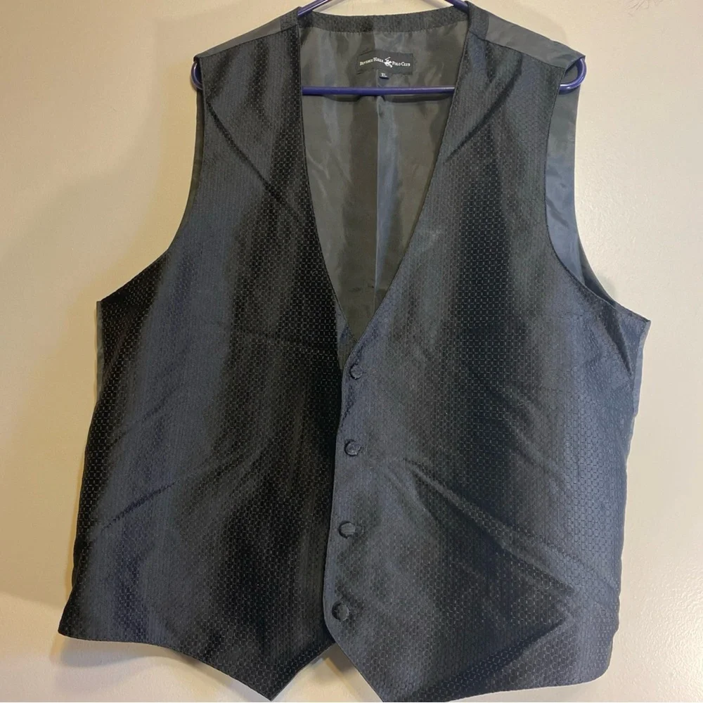 Beverly‎ Hills Polo Club Formal Men’s Dress Vest Geometric Pattern Sz XL